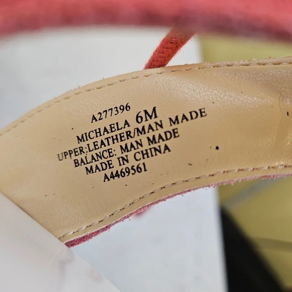 C Wonder Michaela Red Suede Espadrille‎ Sandal Ankle Tie MICHAELA DIAQ Womens 6M